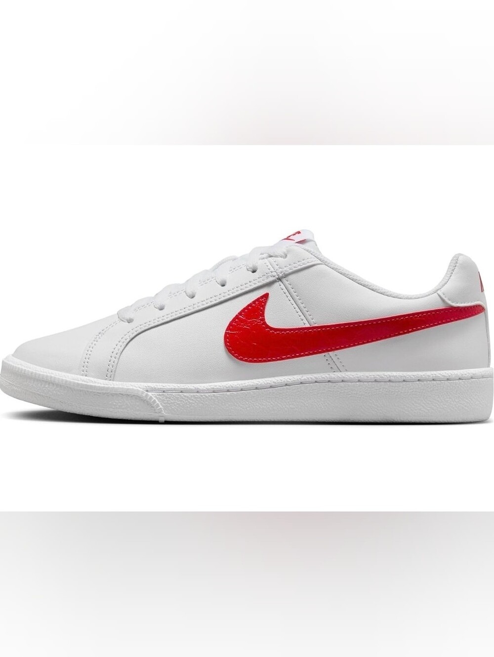 Nike Court Royale White Sneakers with Red Swoosh Sz 10